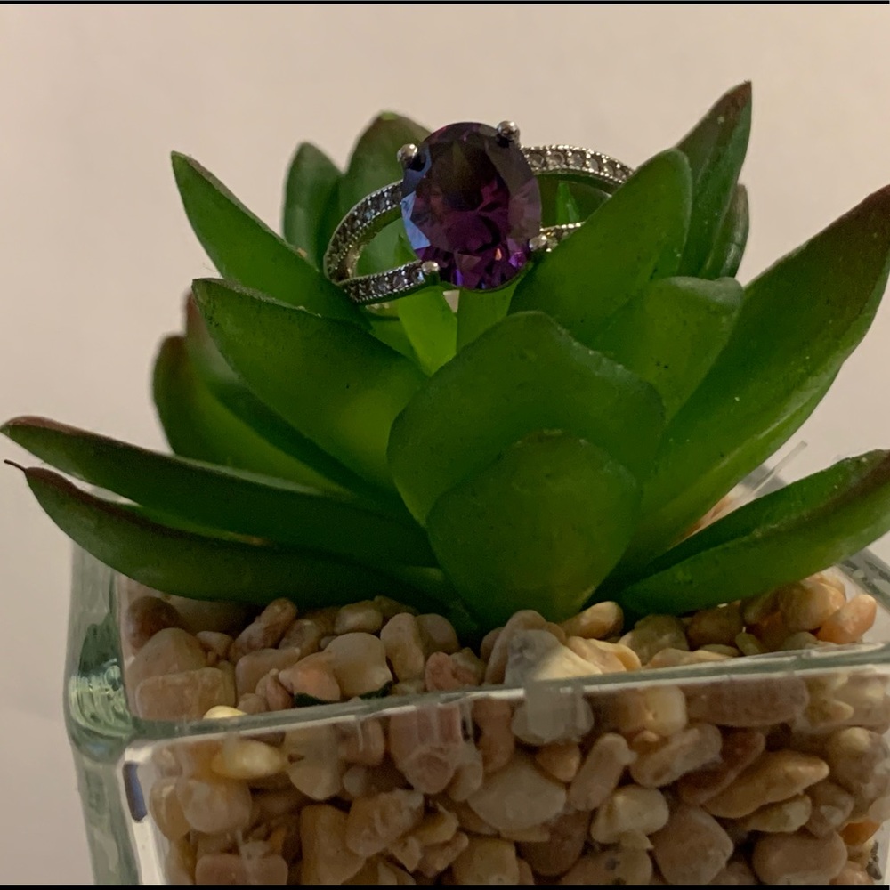 Purple stoned ring